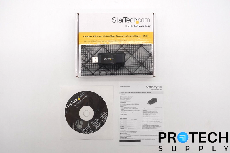 Load image into Gallery viewer, Startech USB2106S Black USB 2.0 to Ethernet Adapter 10/100Mbps NEW with WARRANTY