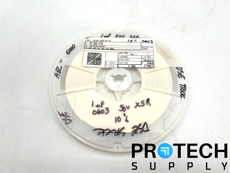 Load image into Gallery viewer, 4000/Pk Taiyo Yuden UMK107ABJ105KAHT Ceramic Capacitor X5R 50V NEW