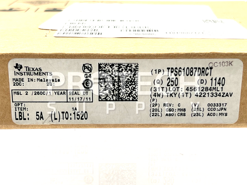 Load image into Gallery viewer, (250/Pk) Texas Instrument TPS61087DRCT DC-DC Converter NEW SEALED with WARRANTY