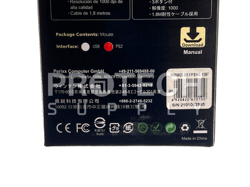 Load image into Gallery viewer, (Lot of 5) Porixx PERIMICE-201 3 Button Optical Mouse NEW with WARRANTY