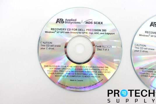 (Disc 1-3) Applied Biosystems Dell Precision 380 Recovery CD Kit NEW w/ WARRANTY