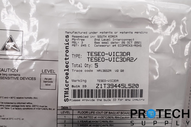 Load image into Gallery viewer, (5/Pk) STMicroelectronics TESEO-VIC3DA RF Receiver BeiDou GNSS, GPS 1.561GHz NEW
