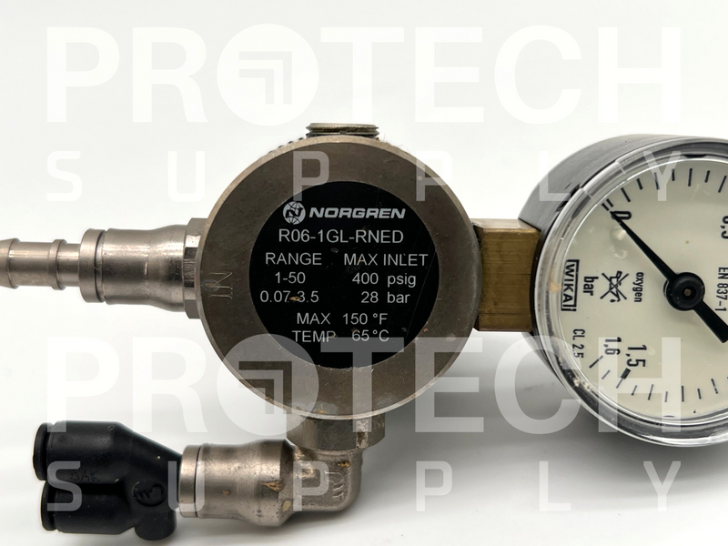 Load image into Gallery viewer, NORGREN R06-1GL-RNED Pressure Regulator + WIKA EN 837-1 Assy with WARRANTY