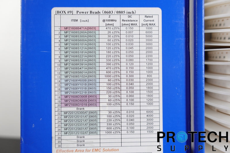 Load image into Gallery viewer, TDK Sample Box #9 Ferrite Chip Beads Power Beads NEW with WARRANTY