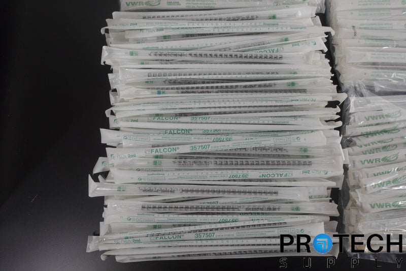 Load image into Gallery viewer, (Lot of 450) VWR / Falcon 2mL in 1/100ml Disposable Serological Pipets NEW