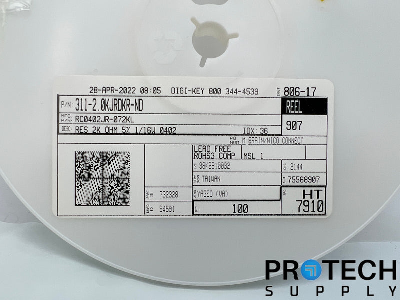 Load image into Gallery viewer, (Approx 60) Yageo Chip Resistor 311-2.0KJRDKR-ND with WARRANTY
