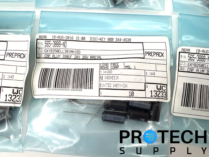 Load image into Gallery viewer, (100/Pk) Chemi-Con EKYB250ELL391MH15D Electrolytic Capacitors NEW with WARRANTY