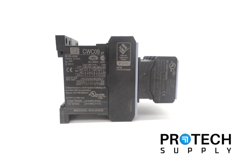 Load image into Gallery viewer, WEG CWC09.4P Mini Contactor Block + BFC4-22 Auxiliary Contact with WARRANTY