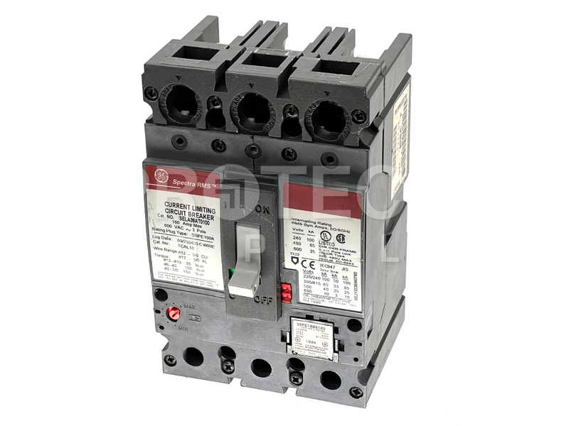 Load image into Gallery viewer, General Electric SELA36AT0100 3 Pole 600V Circuit Breaker with WARRANTY