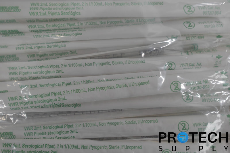 Load image into Gallery viewer, (Lot of 450) VWR / Falcon 2mL in 1/100ml Disposable Serological Pipets NEW