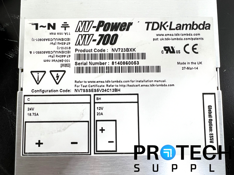 Load image into Gallery viewer, TDK-Lambda NV723BXK Power Supply NV-700 440Hz 24V 18.75A with WARRANTY