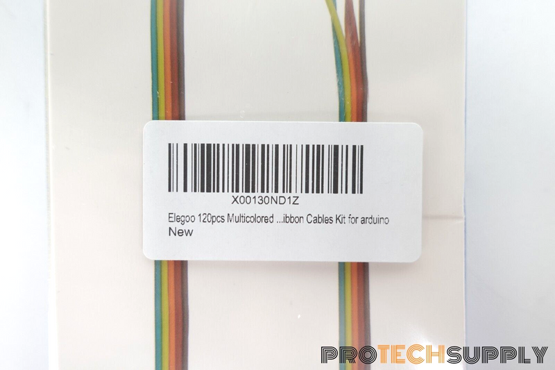 Load image into Gallery viewer, Elegoo 120pc Breadboard Multicolored Dupont Wire Ribbon Cables NEW with WARRANTY