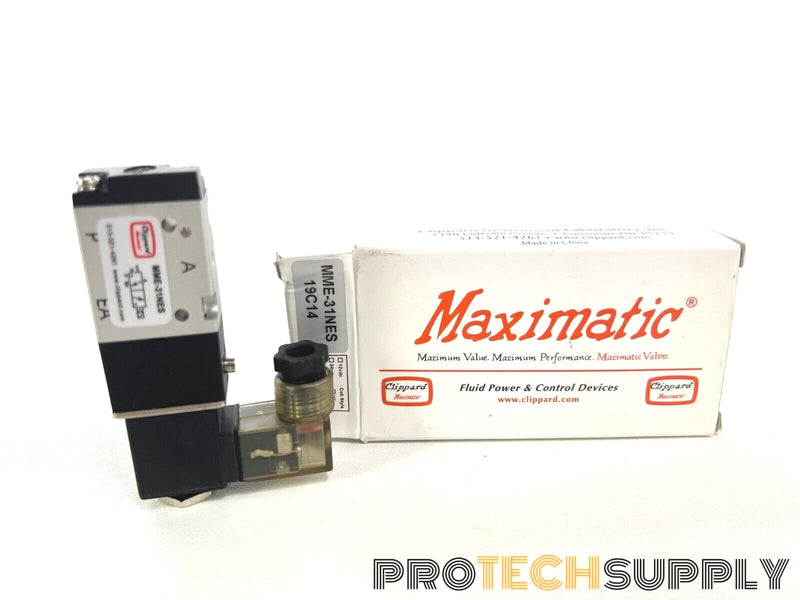 Load image into Gallery viewer, Clippard Maximatic MME-31NES 3-Way Solenoid Valve with WARRANTY