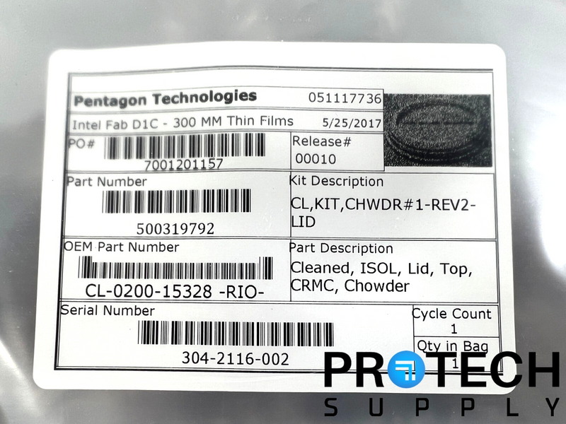 Load image into Gallery viewer, Pentagon Technologies CL-0200-15328-RIO 500319792 Cleaned Isolation Lid NEW