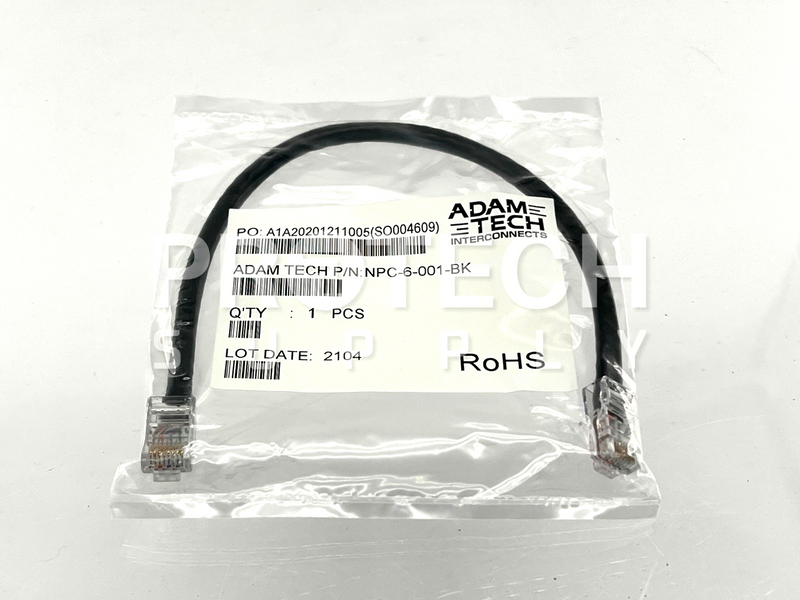 Load image into Gallery viewer, Adam Tech NPC-6-001-BK RJ45 to RJ45 Ethernet Cable NEW with WARRANTY