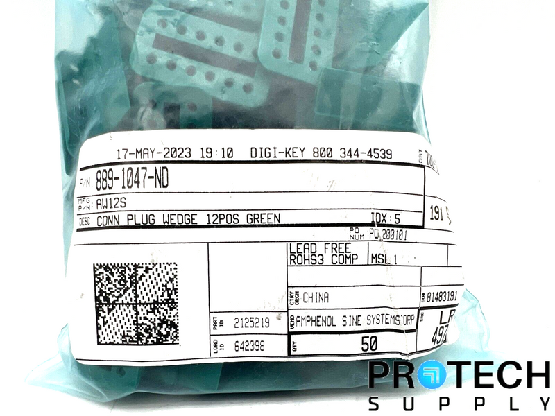 Load image into Gallery viewer, 46/Pk Amphenol Green Connector Pug Wedge for Socket 889-1022-ND