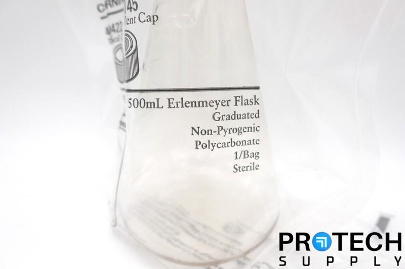 Load image into Gallery viewer, Corning 431145 500mL Erlenmeyer Flask Sterile w/ Vent Cap SEALED NEW w/ WARRANTY
