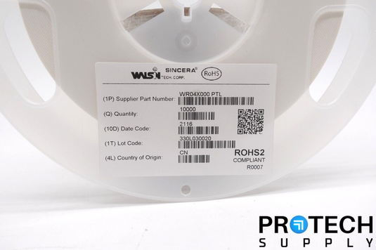 10,000/Reel Walsin WR04X000 PTL Jumper Chip Thick Film Resistor NEW & WARRANTY