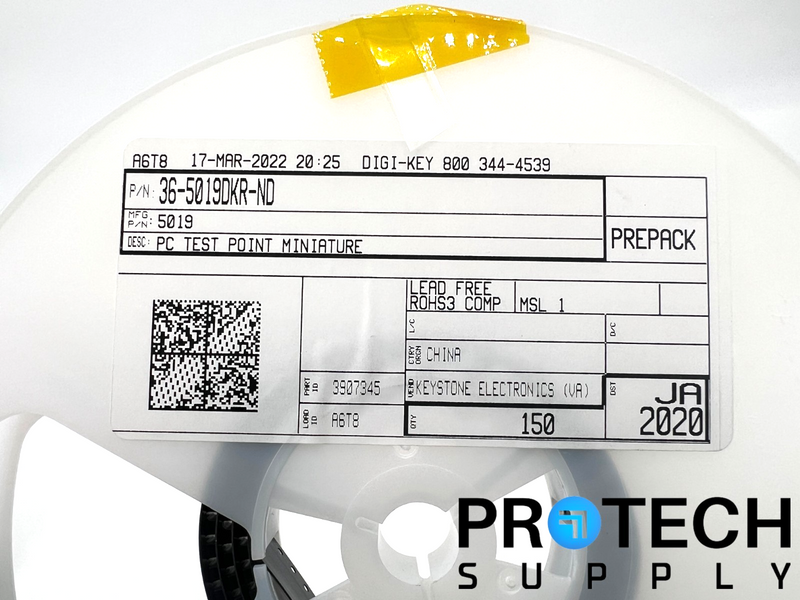 Load image into Gallery viewer, (100 Per Reel) Keystone 5019 PC Test Point Plating Surface Mount with WARRANTY