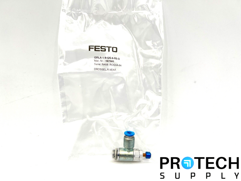 Load image into Gallery viewer, Festo GRLA-1/8-QS-6-RS-D One-Way Flow Control Valve NEW