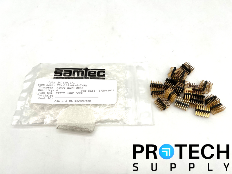 Load image into Gallery viewer, (Pack of 21) Samtec TSW-107-08-G-T-RA Header Connector 21-Pin NEW with WARRANTY