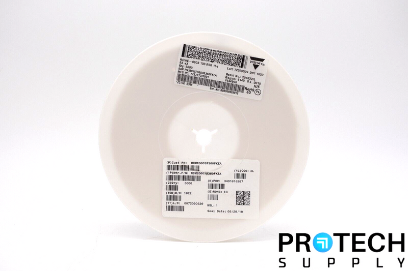 Load image into Gallery viewer, (Qty 5000) Vishay Dale RCWE0603R360FKEA Roll of Chip Resistors NEW w/ WARRANTY