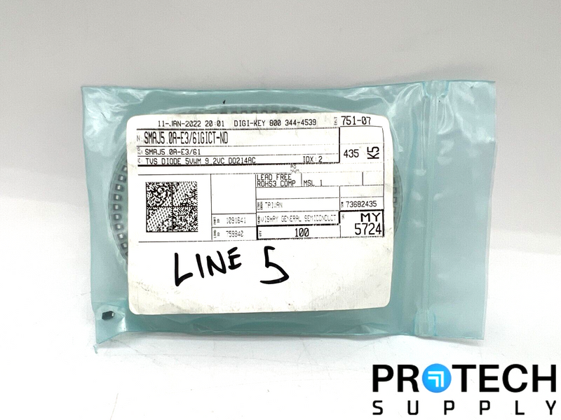 Load image into Gallery viewer, (Approx 90) Vishay General Diode Surface Mount SMAJ5.0A-E3/61GICT-ND w/ WARRANTY