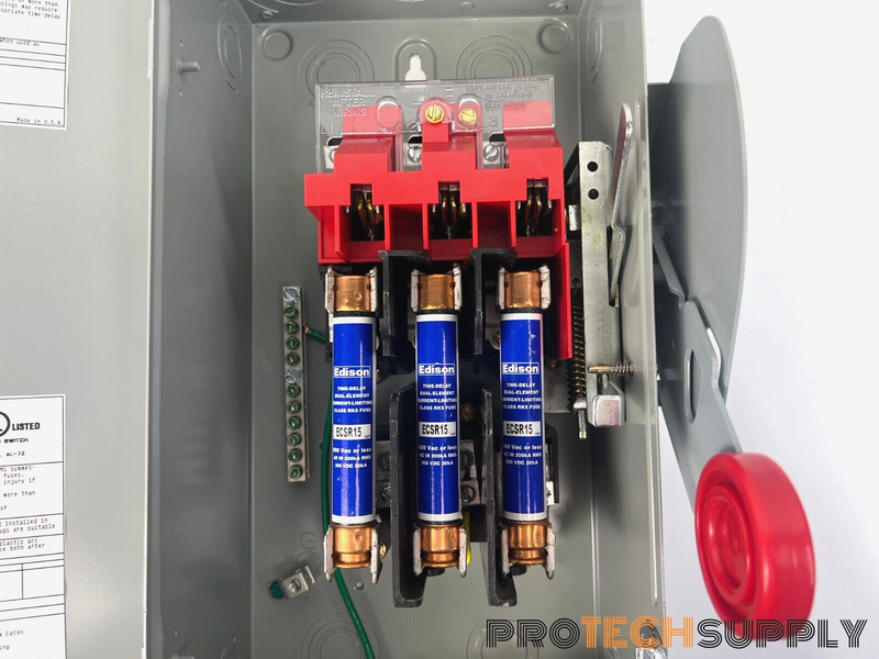 Load image into Gallery viewer, Eaton DH361FGK 3 Pole Heavy Duty Safety Switch with Edison ECSR15 with WARRANTY