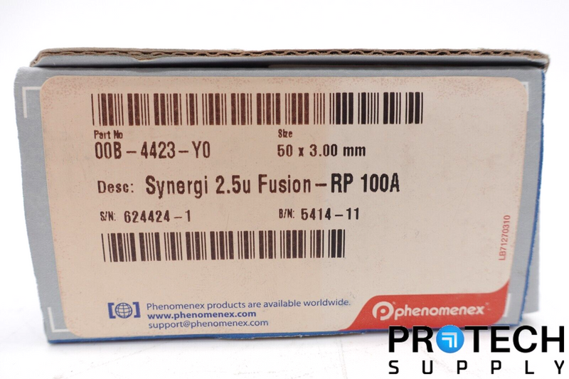 Load image into Gallery viewer, Phenomenex 00B-4423-Y0 Synergi 2.5u Fusion-RP 100A Column NEW with WARRANTY