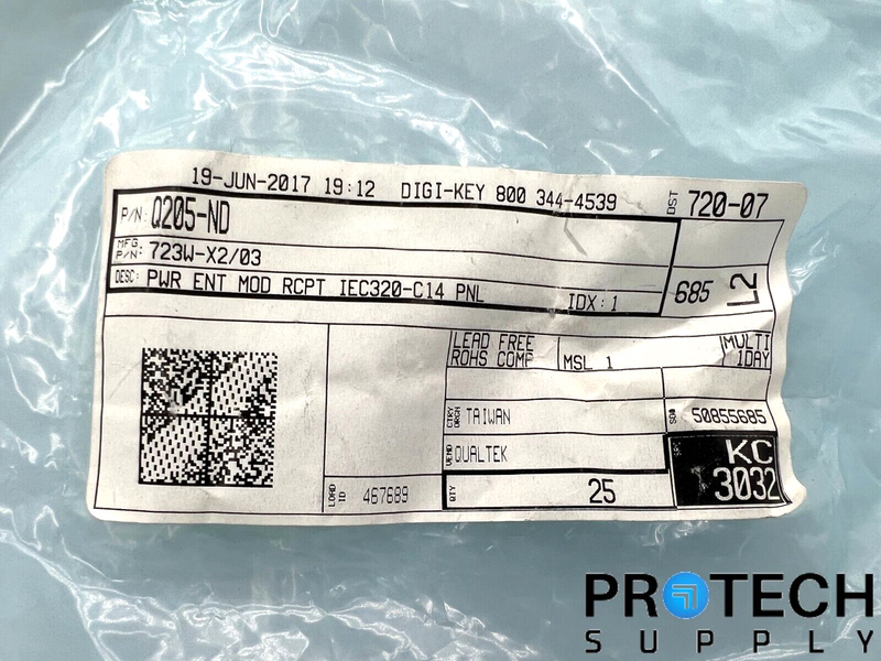 Load image into Gallery viewer, 19/Pk Qualtek Power Entry Connector Receptacle Q205-ND with WARRANTY