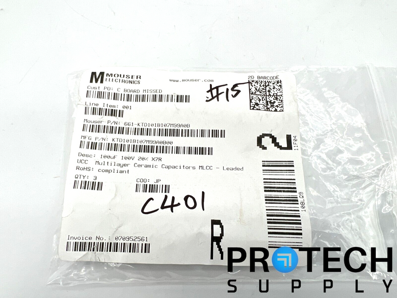 Load image into Gallery viewer, 10/Pk Mouser KTD101B107M99A0B00 Multilayer Ceramic Capacitors with WARRANTY