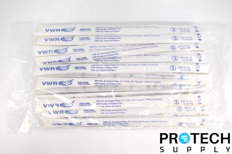 Load image into Gallery viewer, (Case of 100) VWR 89130-896 5mL Serological Pipet 5 in 1/10mL NEW with WARRANTY