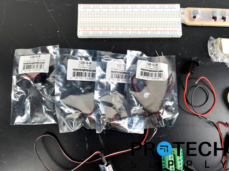Load image into Gallery viewer, Lot of Misc LED Indicators / Breadboard / KH PCB / Pressure Sensor