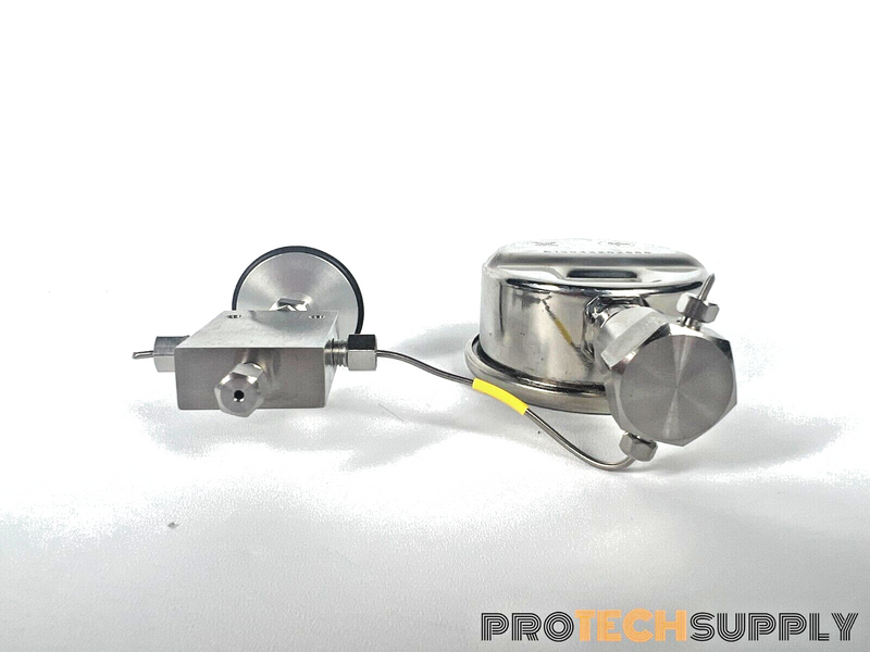 Load image into Gallery viewer, SSI 02-0124 Three-Way Valve with PSI Gauge 316 SS Tube/Conn 10000psi w/ WARRANTY