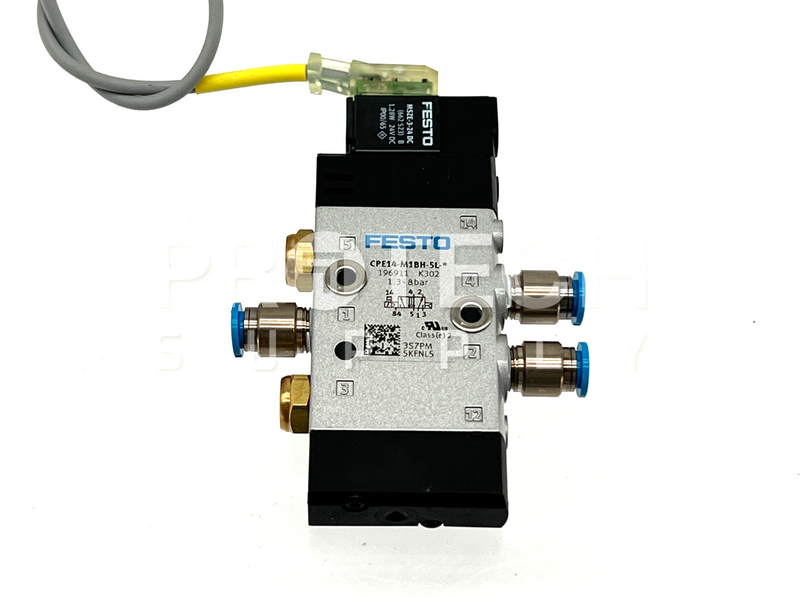 Load image into Gallery viewer, Festo CPE14-M1BH-5L Solenoid Valve 196911 + MSZE-3-24 Coil Assy with WARRNTY