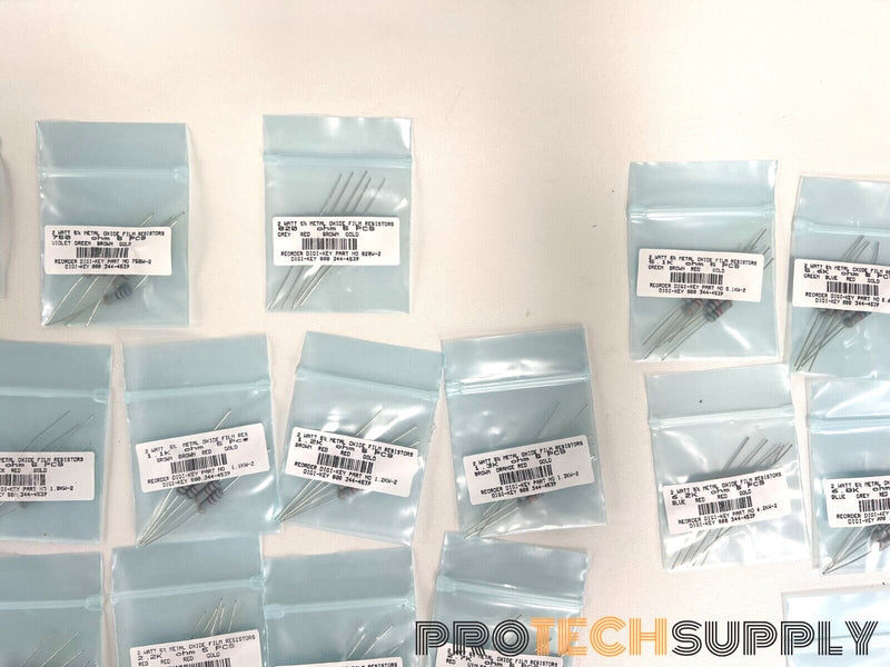 Load image into Gallery viewer, NEW Lot of 51 Bags of Various Metal Oxide Film Resistors 62-7.5k Ohm w/ WARRANTY