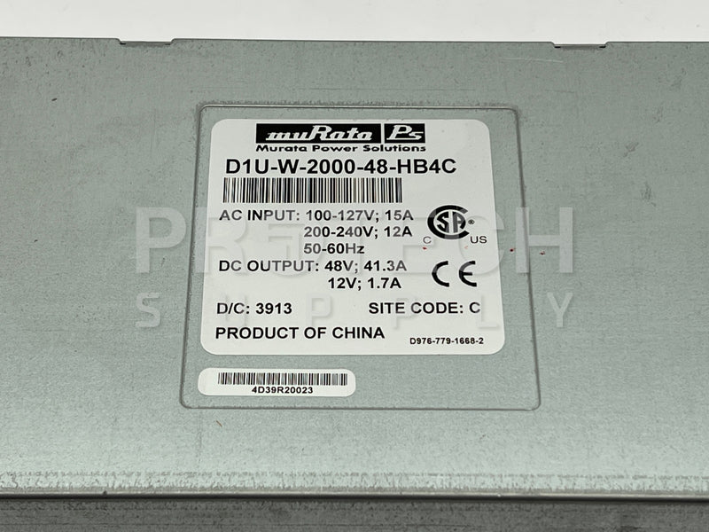 Load image into Gallery viewer, Murata D1U-W-2000-48-HB4C Power Supply 48V GUARANTEED