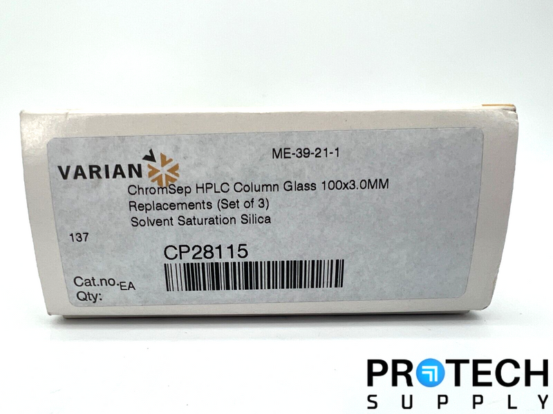 Load image into Gallery viewer, 3/Pk Varian ChromSep HPLC Column Glass 100 x 3.0mm Replacements NEW w/ WARRANTY