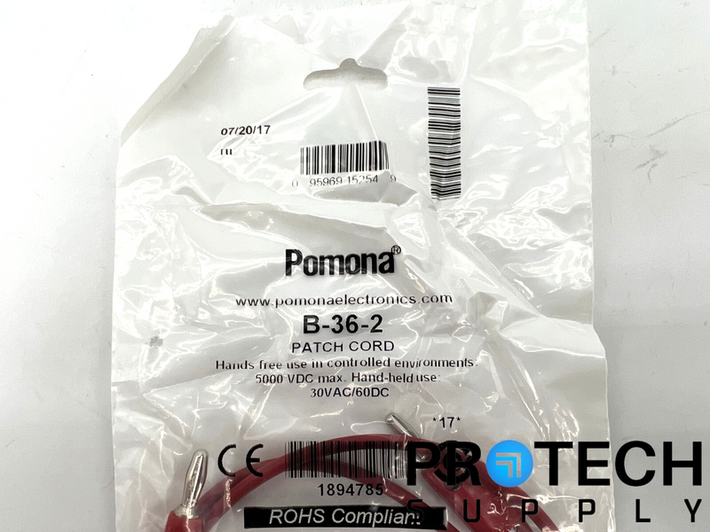 Load image into Gallery viewer, Pomona B-36-2 Patch Cord 30VAC/60DC NEW with WARRANTY