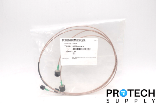 (Qty.2)  Faireview FMC0208315LF-48 SMA Male to BNC Male Cable NEW with WARRANTY