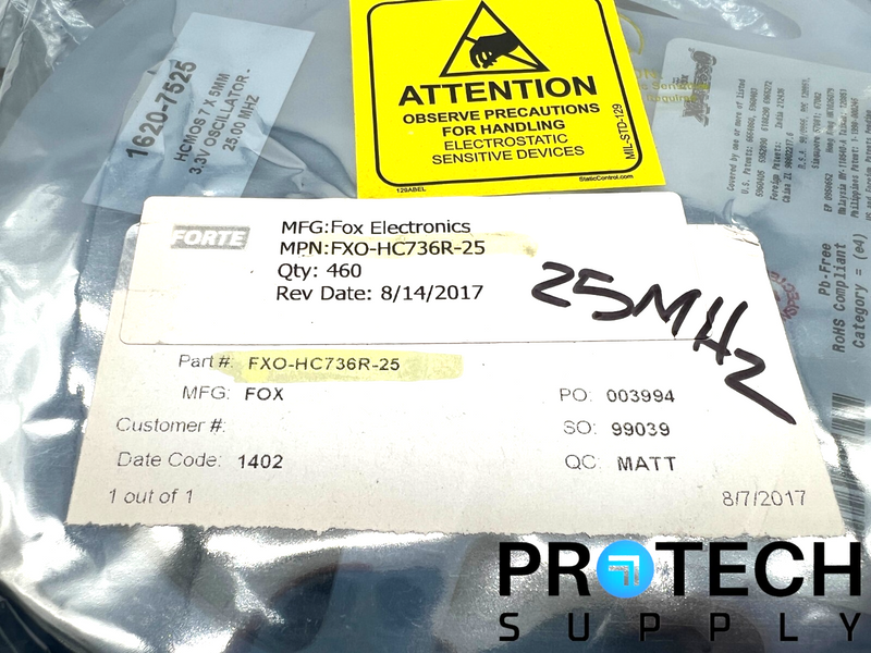 Load image into Gallery viewer, (845/Pk) Renesas Electronics FXO-HC736R-25 Clock Oscillators NEW with WARRANTY