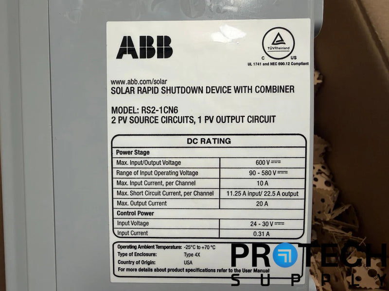 Load image into Gallery viewer, NEW ABB Solar Rapid Rapid Shutdown (RSD) System RS2-1CN6 with WARRANTY