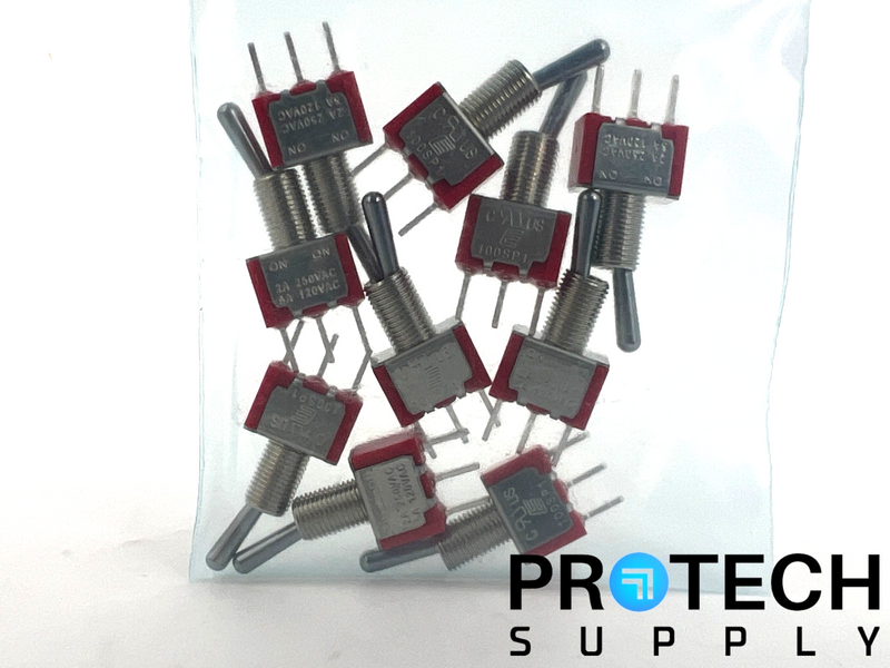 Load image into Gallery viewer, (10/Pk) E-Switch 100SP1T1B1M2QEH Toggle Switch SPDT Panel Mount with WARRANTY