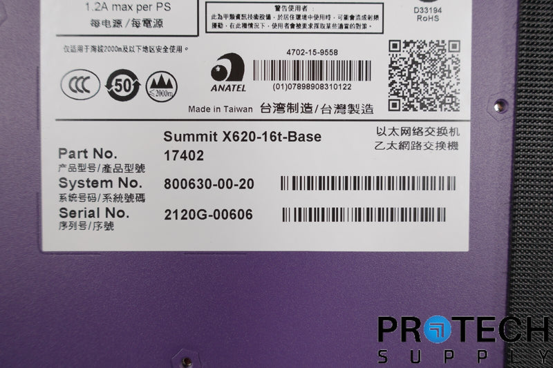 Load image into Gallery viewer, Extreme X620-16T-BASE 17402 1RU Ethernet Switch with WARRANTY