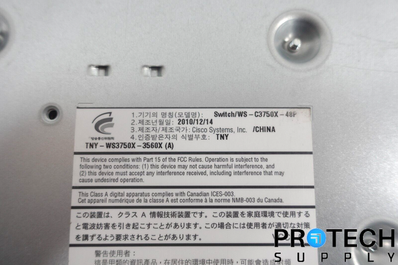 Load image into Gallery viewer, Cisco WS-C3750X-48PF-S 48-Port Gigabit IP Base Switch with WARRANTY