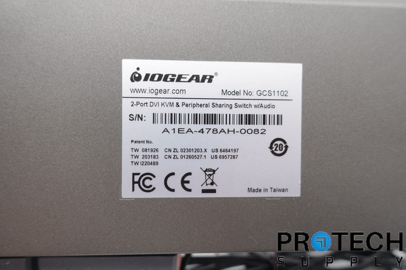 Load image into Gallery viewer, Iogear GCS1102 2-Port DVI KVM Switch & Cables + Power Adapter with WARRANTY