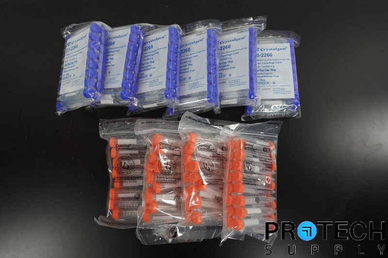 Load image into Gallery viewer, LOT of 150 Crystalgen 23-2266 Conical Tube + Corning 430791 Centrifuge Tube