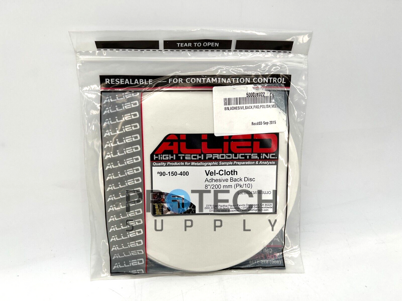 Load image into Gallery viewer, 10/Pk Allied 90-150-400 Vel-Cloth Polish Pad Adhesive Back Disc 8" NEW