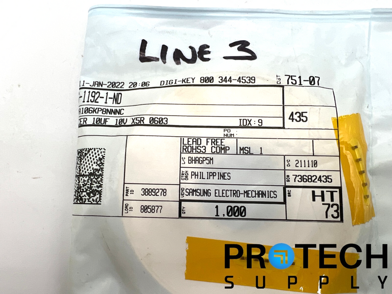 Load image into Gallery viewer, 1000/Pk Samsung Electro CL10A106KP8NNNC Ceramic Capacitor 10V with WARRANTY