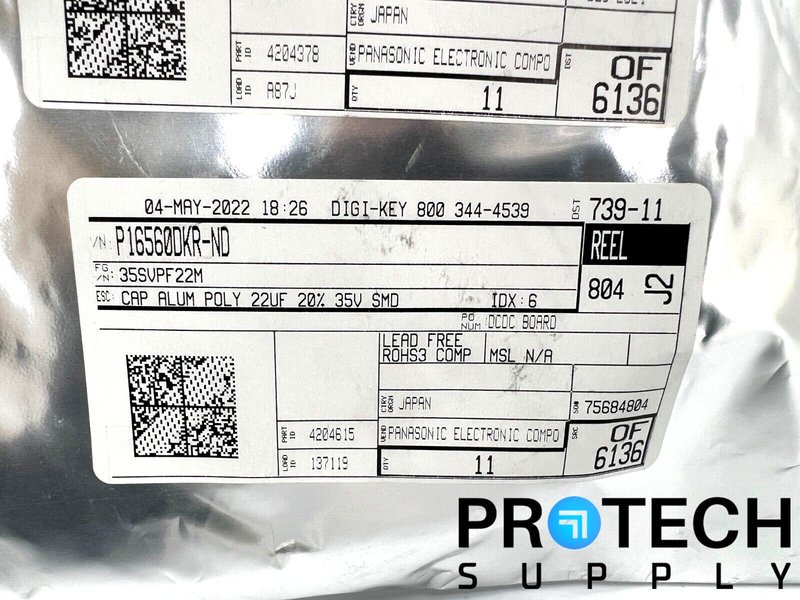Load image into Gallery viewer, 11/Pk Panasonic P16560CT-ND Aluminum Polymer Capacitors NEW SEALED w/ WARRANTY